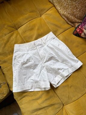GAP Women's High-Waist White Cotton Shorts